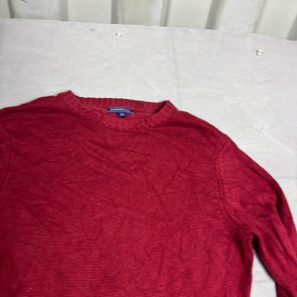 Croft & Barrow Mens Pullover Sweater Maroon Red Knit Crew Neck Winterwear Size L - Picture 6 of 16